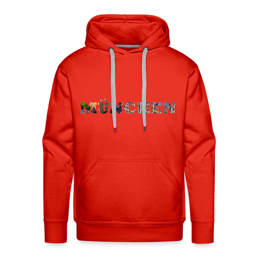 Hoodie München "Marienplatz Bold" - Rot