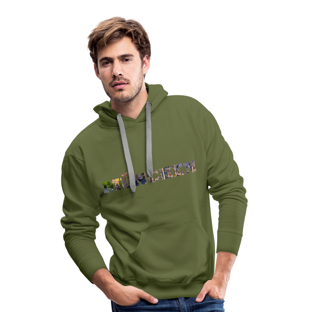Hoodie München "Marienplatz Bold" - Olivgrün