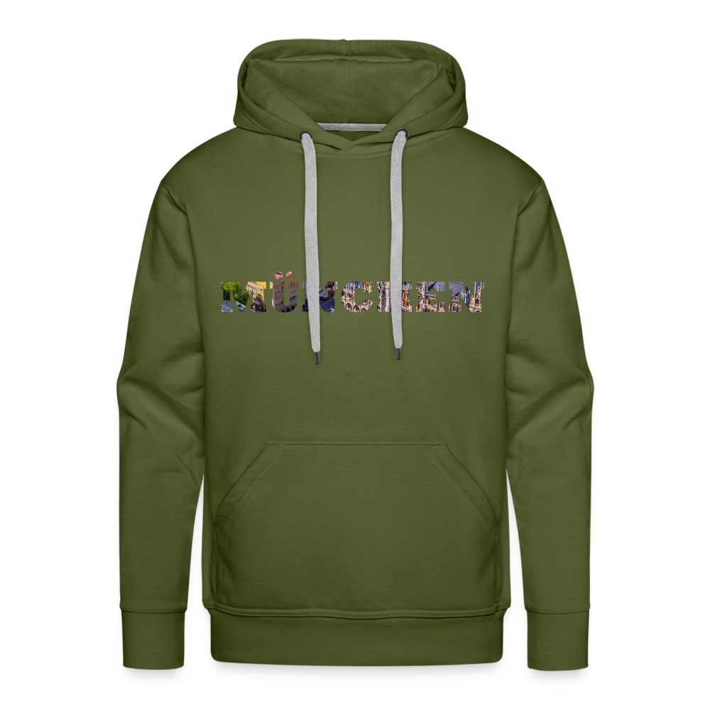 Hoodie München "Marienplatz Bold" - Olivgrün