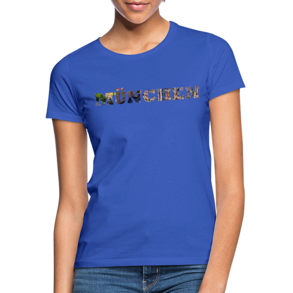 T-Shirt Ladies München "Marienplatz Bold" - Royalblau