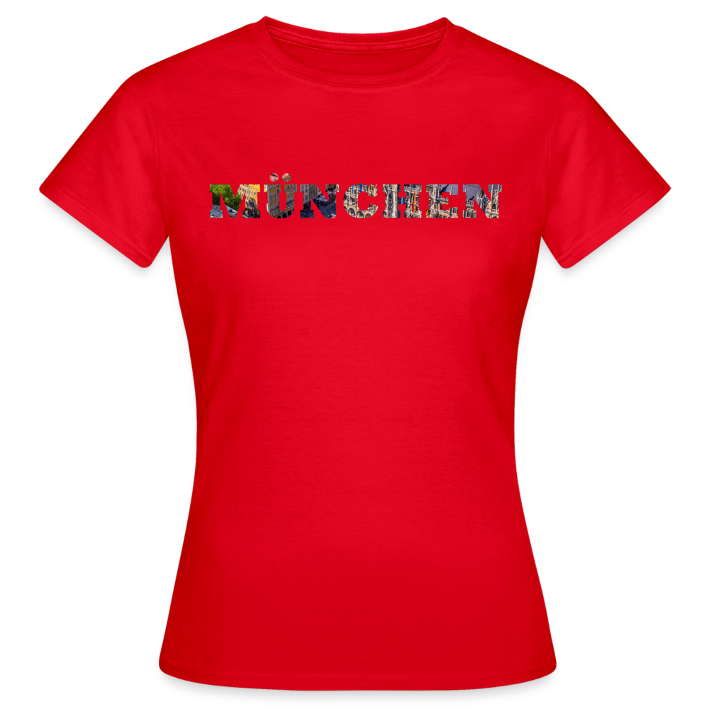 T-Shirt Ladies München "Marienplatz Bold" - Rot