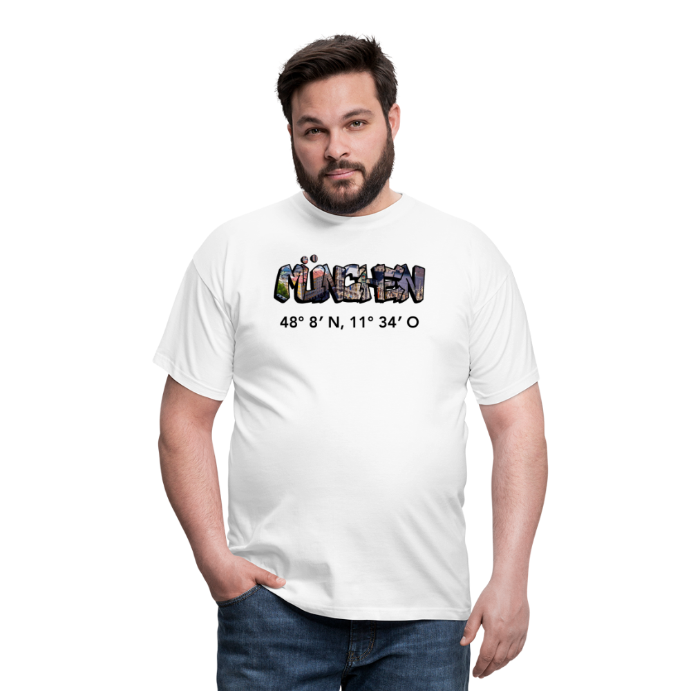 T-Shirt München "Graffiti Marienplatz GPS" - Weiß