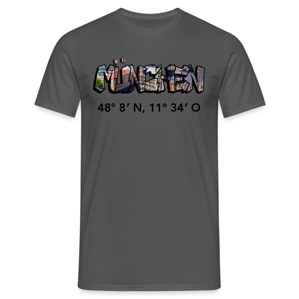 T-Shirt München "Graffiti Marienplatz GPS" - Anthrazit