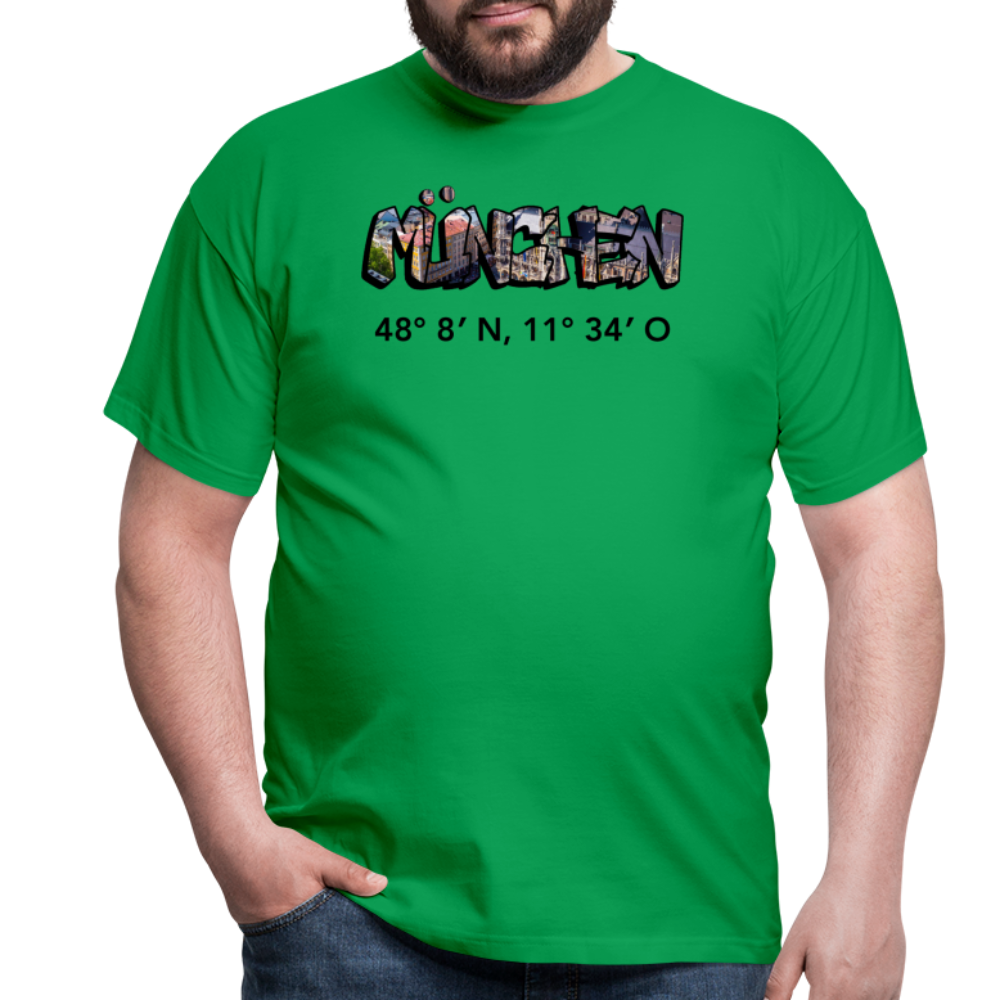 T-Shirt München "Graffiti Marienplatz GPS" - Kelly Green