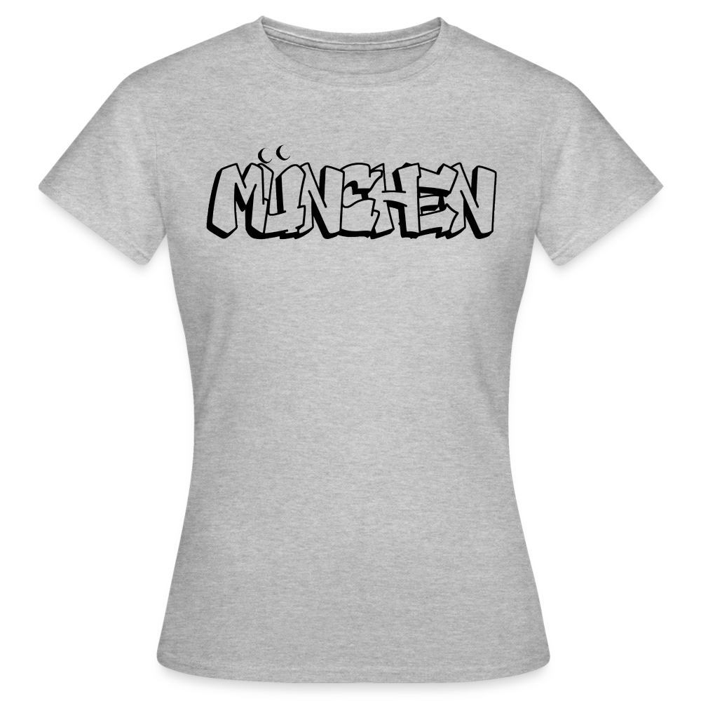 T-Shirt Ladies München "Graffiti" - Grau meliert