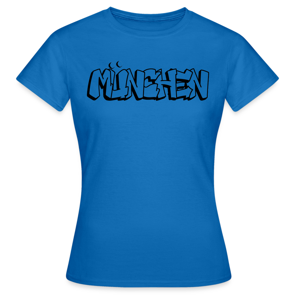 T-Shirt Ladies München "Graffiti" - Royalblau