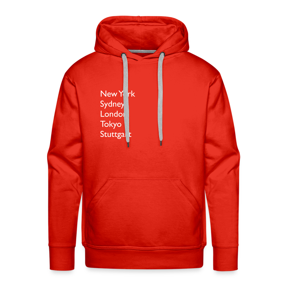 Hoodie Stuttgart "Metropolen" Bright Edition - Rot