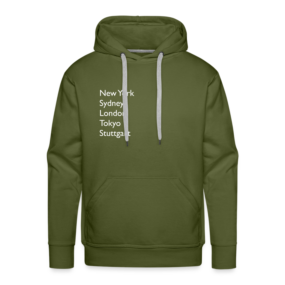 Hoodie Stuttgart "Metropolen" Bright Edition - Olivgrün