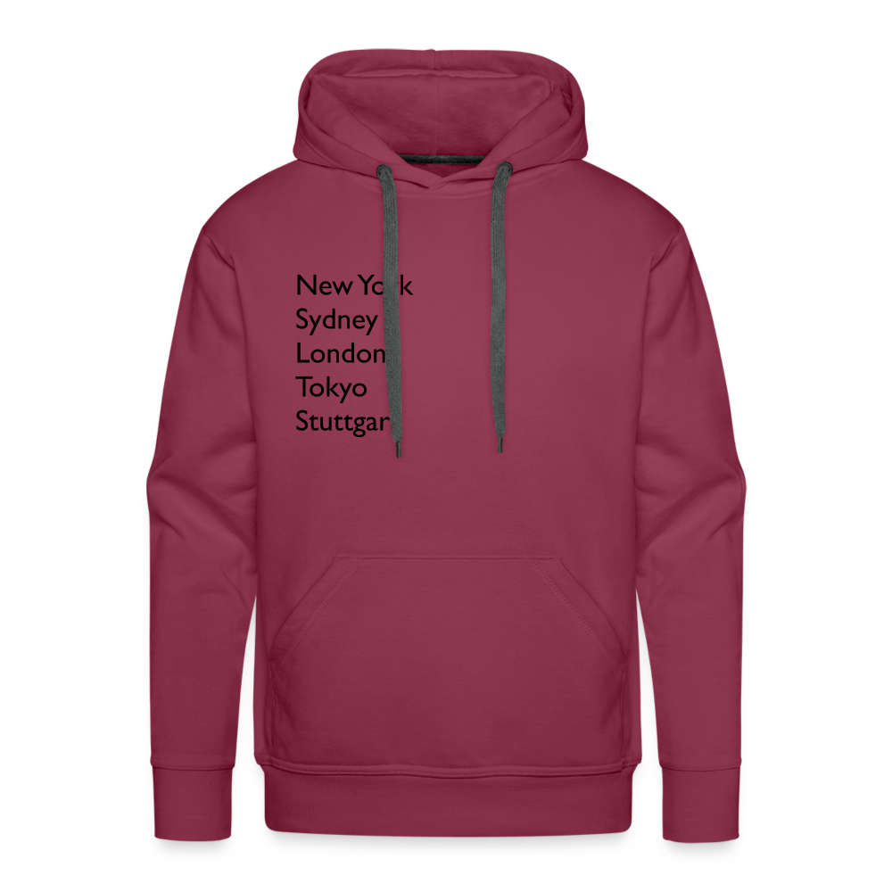 Hoodie Stuttgart "Metropolen" Dark Edition - Bordeaux