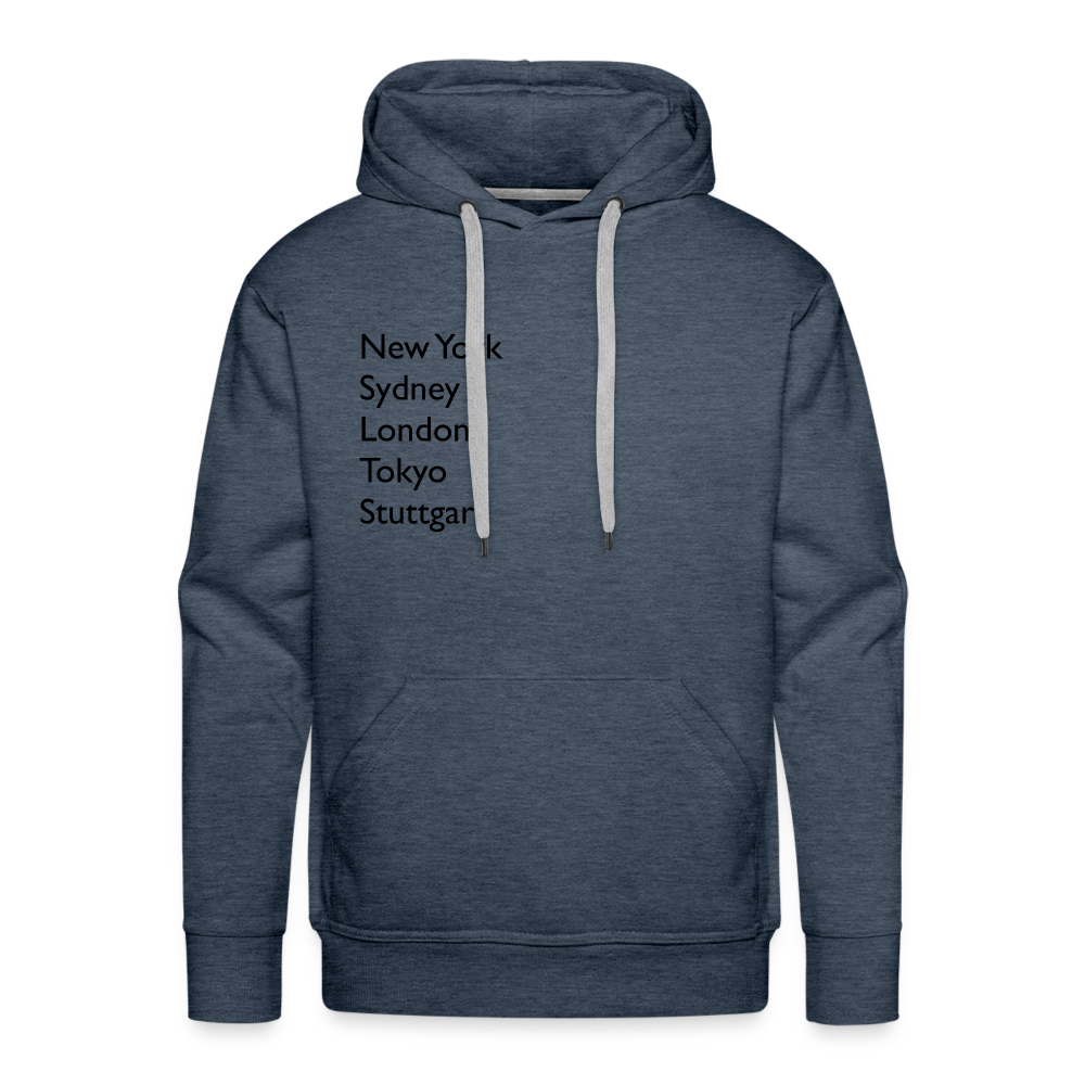 Hoodie Stuttgart "Metropolen" Dark Edition - Jeansblau