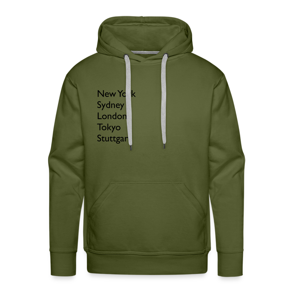 Hoodie Stuttgart "Metropolen" Dark Edition - Olivgrün