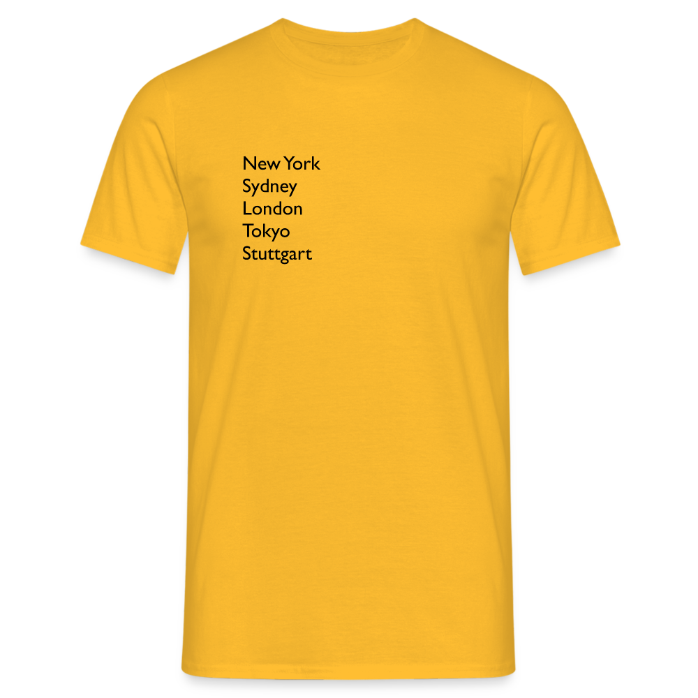 T-Shirt Stuttgart "Metropolen" - Gelb
