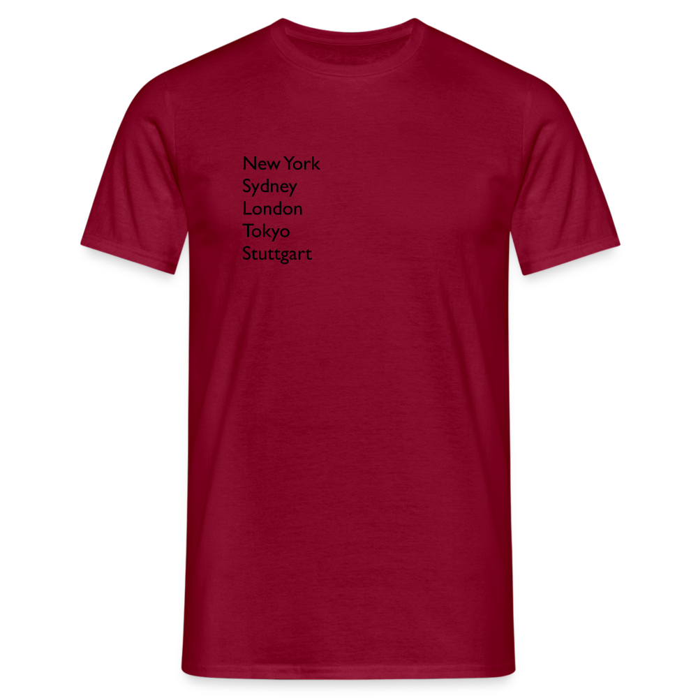 T-Shirt Stuttgart "Metropolen" - Ziegelrot