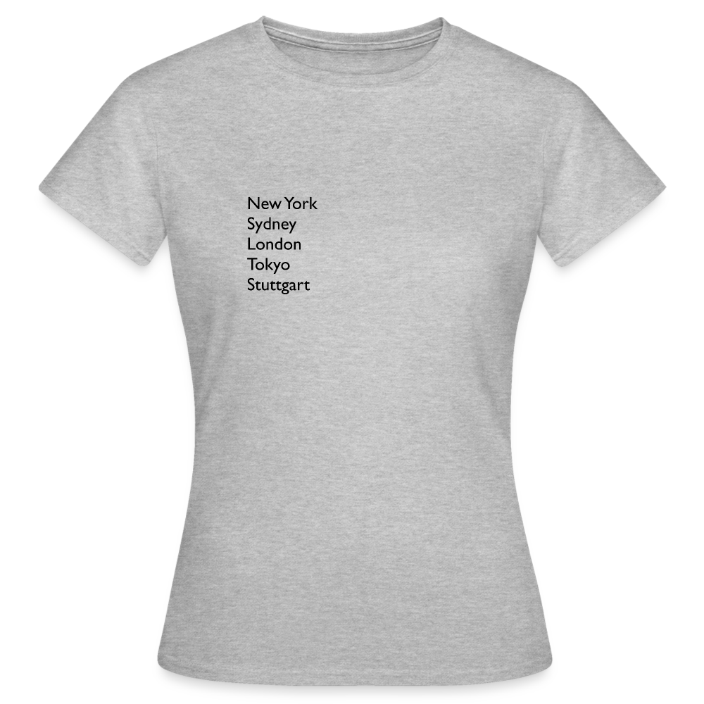 T-Shirt Ladies Stuttgart "Metropolen" - Grau meliert