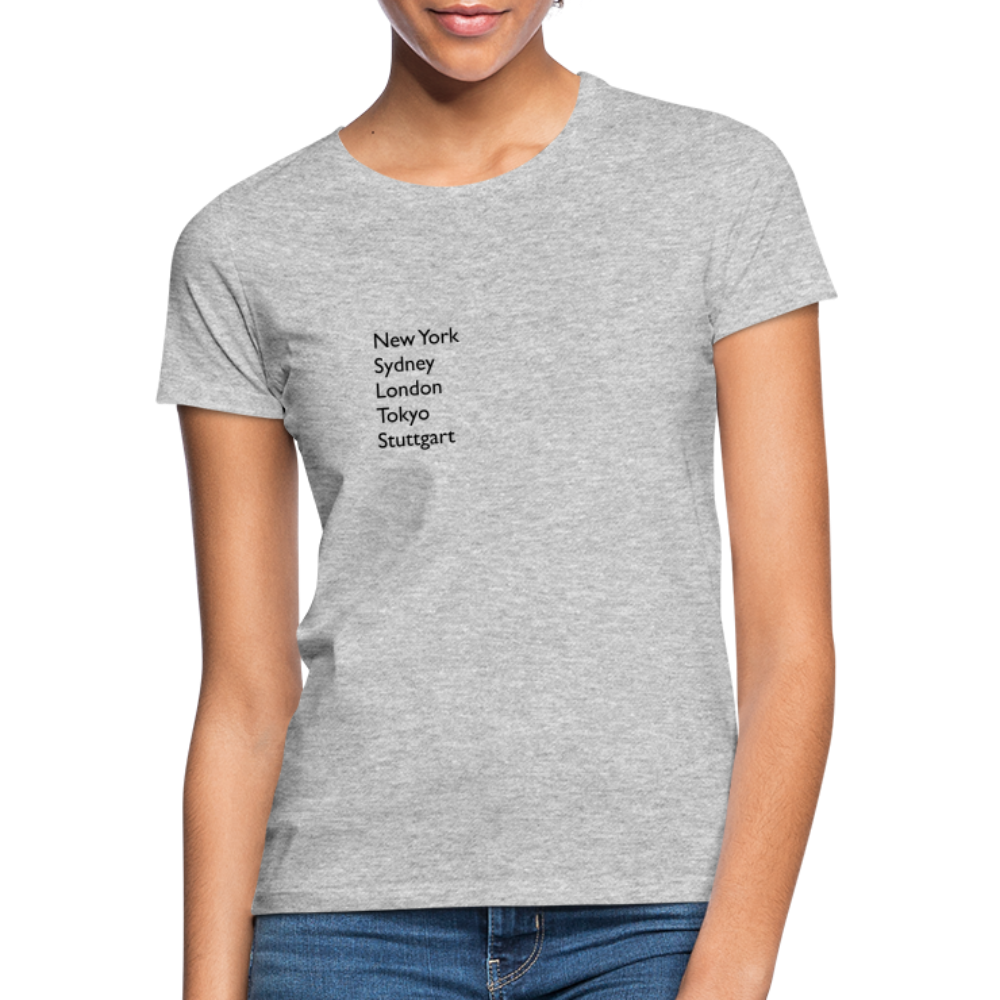 T-Shirt Ladies Stuttgart "Metropolen" - Grau meliert