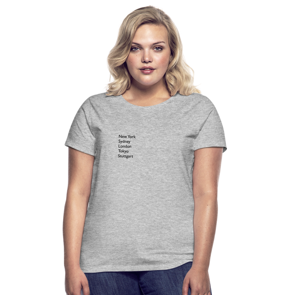 T-Shirt Ladies Stuttgart "Metropolen" - Grau meliert
