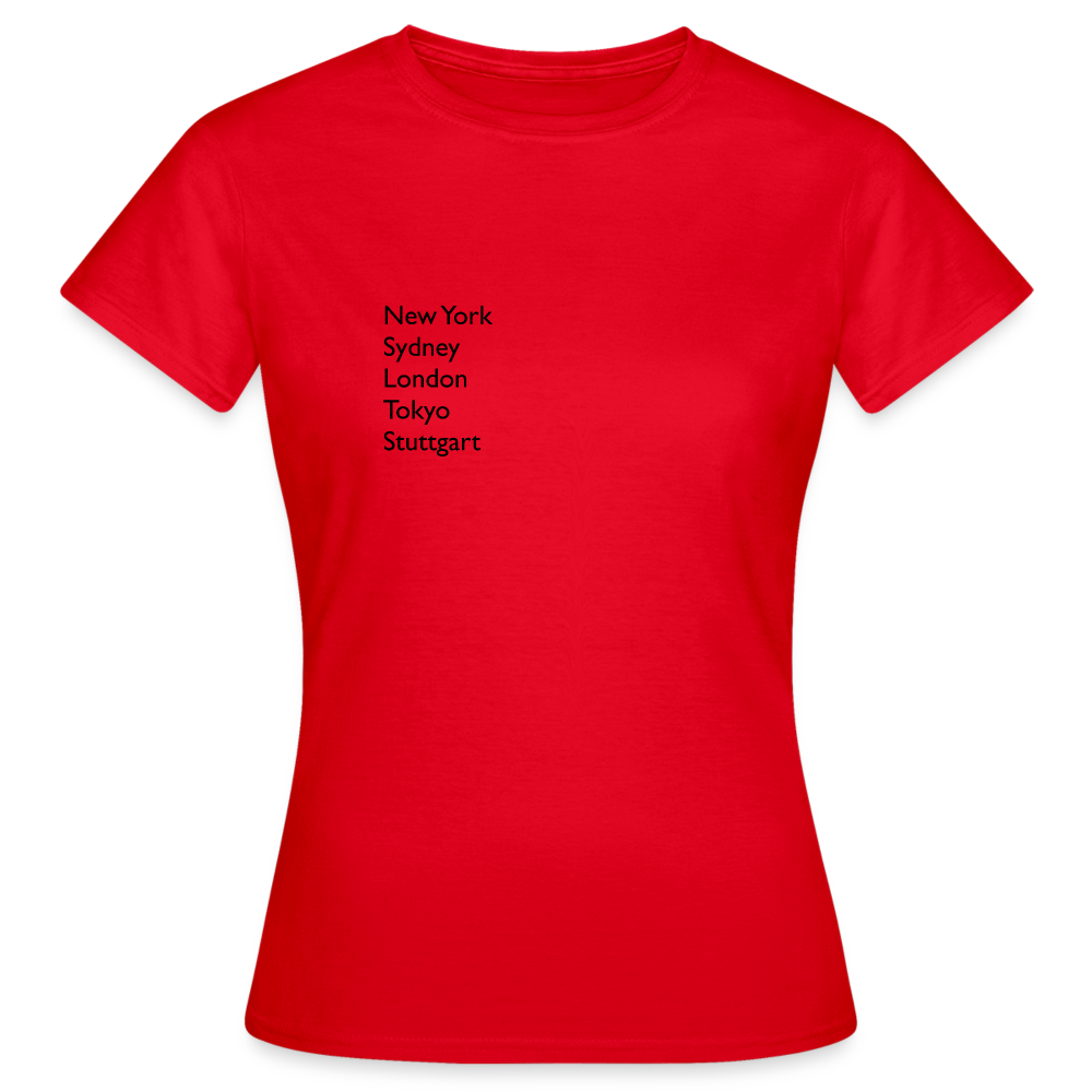 T-Shirt Ladies Stuttgart "Metropolen" - Rot