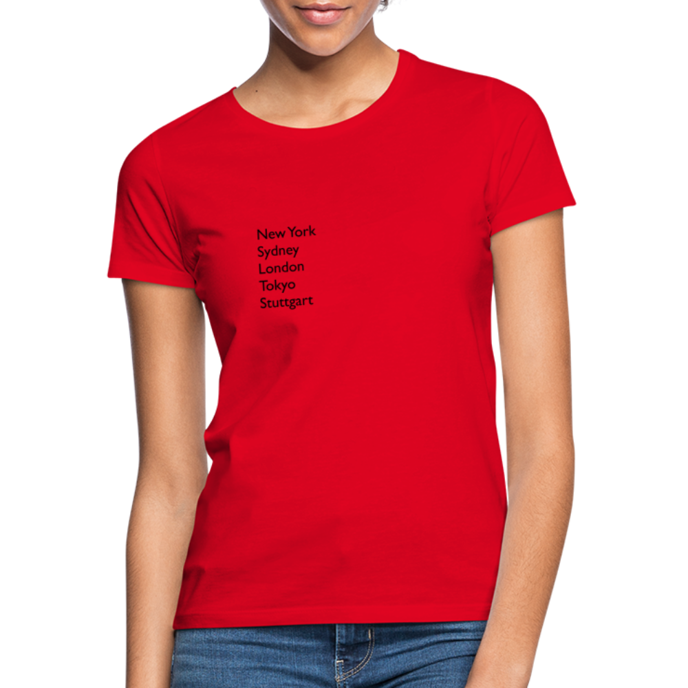 T-Shirt Ladies Stuttgart "Metropolen" - Rot