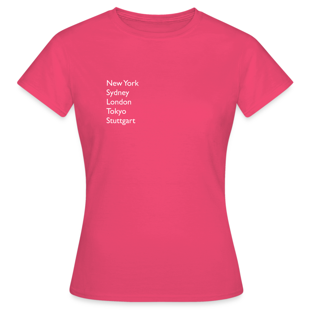 T-Shirt Ladies Stuttgart "Metropolen" Bright Edition - Azalea