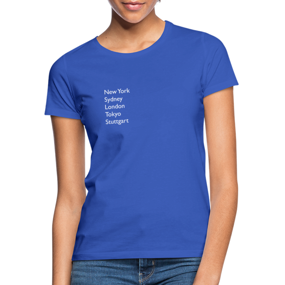 T-Shirt Ladies Stuttgart "Metropolen" Bright Edition - Royalblau