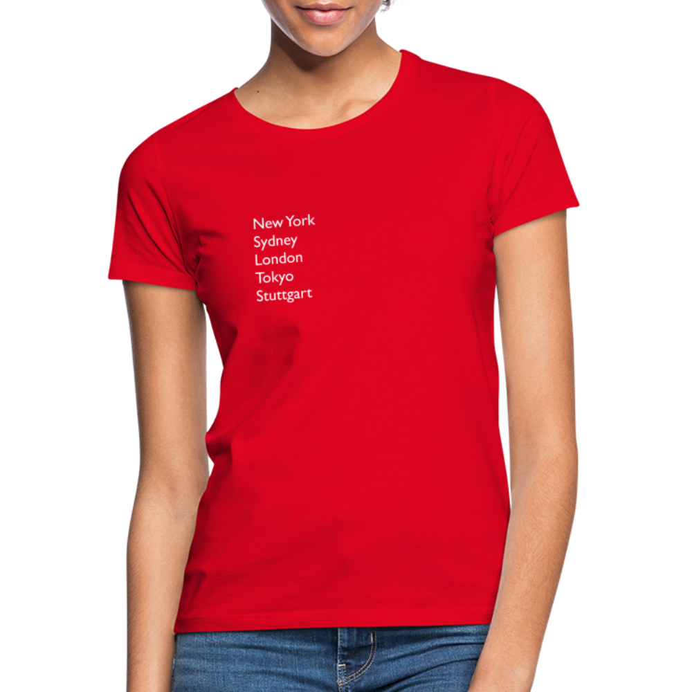 T-Shirt Ladies Stuttgart "Metropolen" Bright Edition - Rot
