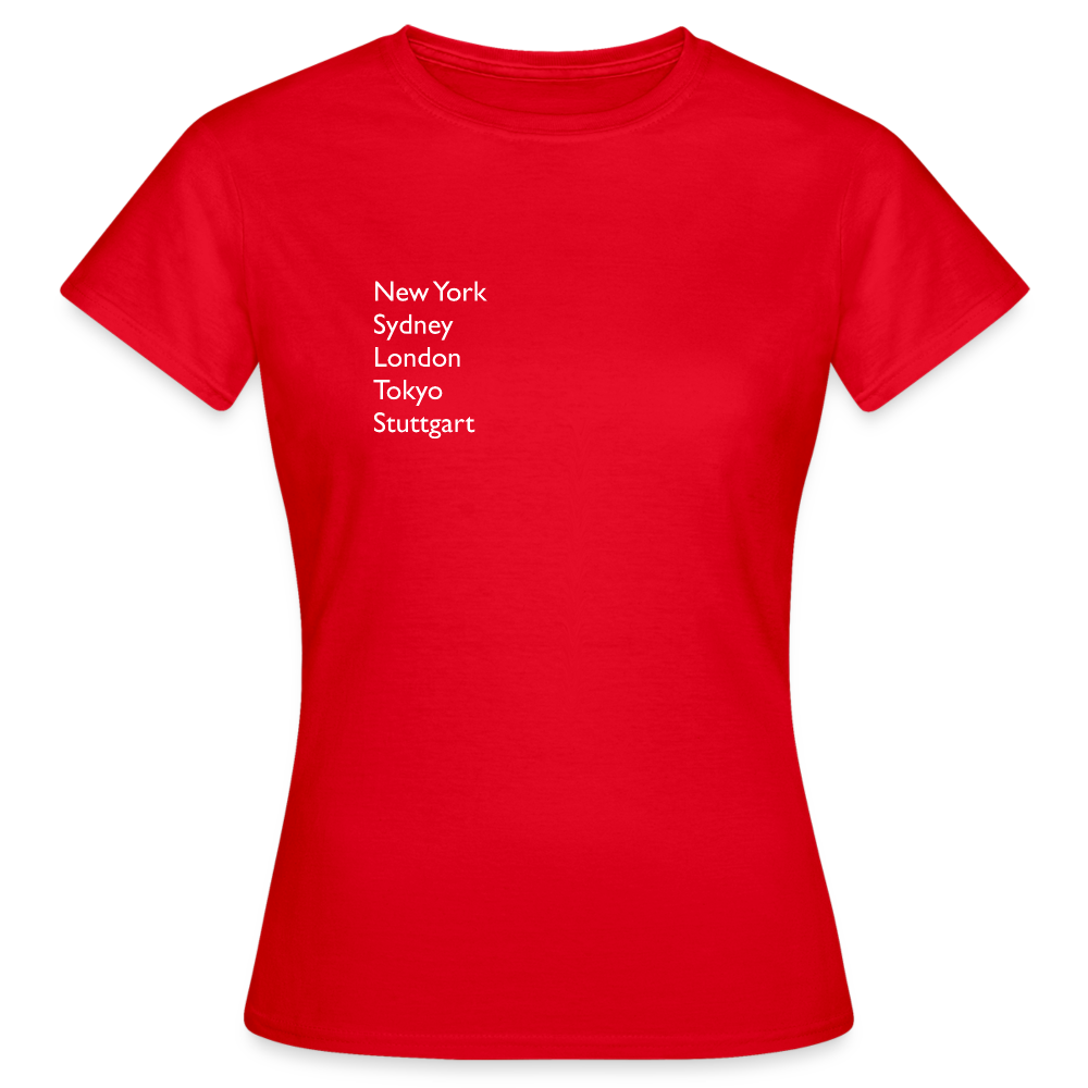 T-Shirt Ladies Stuttgart "Metropolen" Bright Edition - Rot