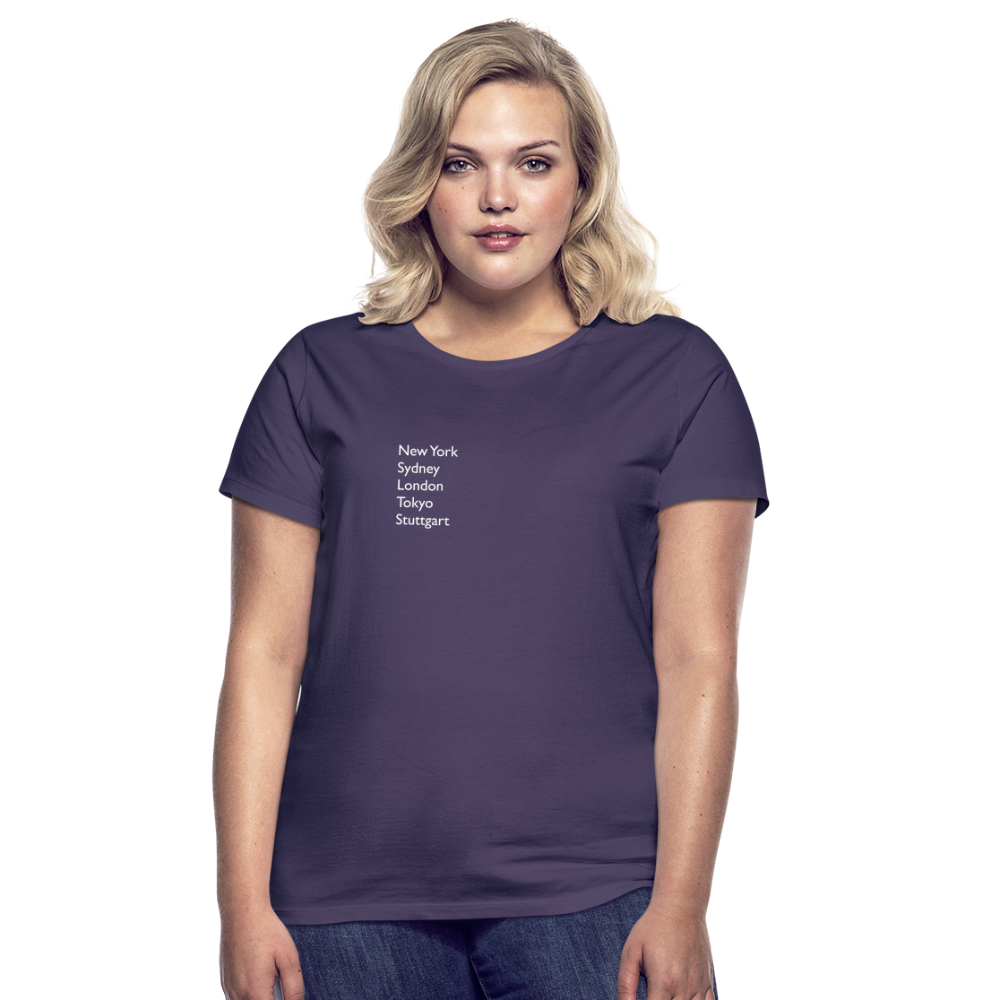 T-Shirt Ladies Stuttgart "Metropolen" Bright Edition - Dunkellila