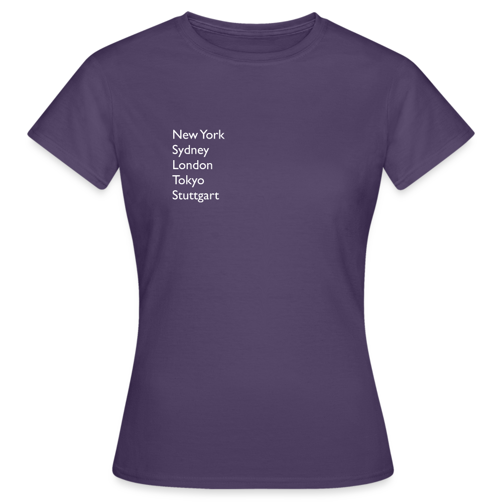 T-Shirt Ladies Stuttgart "Metropolen" Bright Edition - Dunkellila