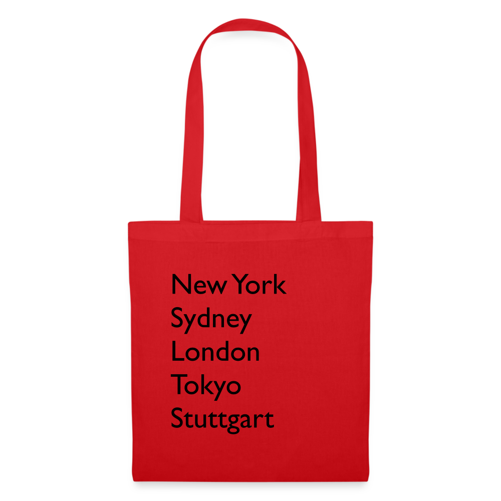 Tote Bag Stuttgart "Metropolen" - Rot