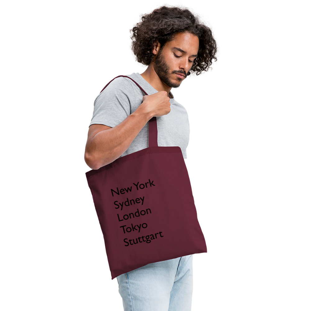 Tote Bag Stuttgart "Metropolen" - Burgunderrot