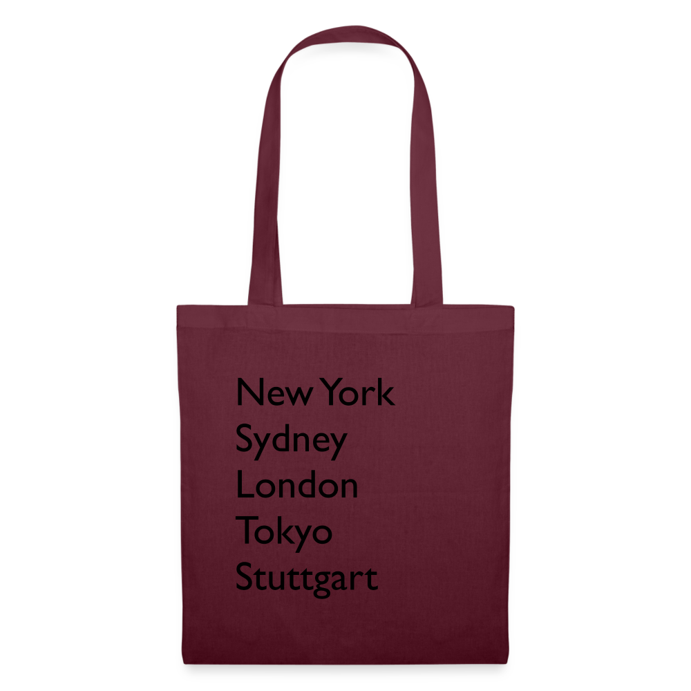 Tote Bag Stuttgart "Metropolen" - Burgunderrot