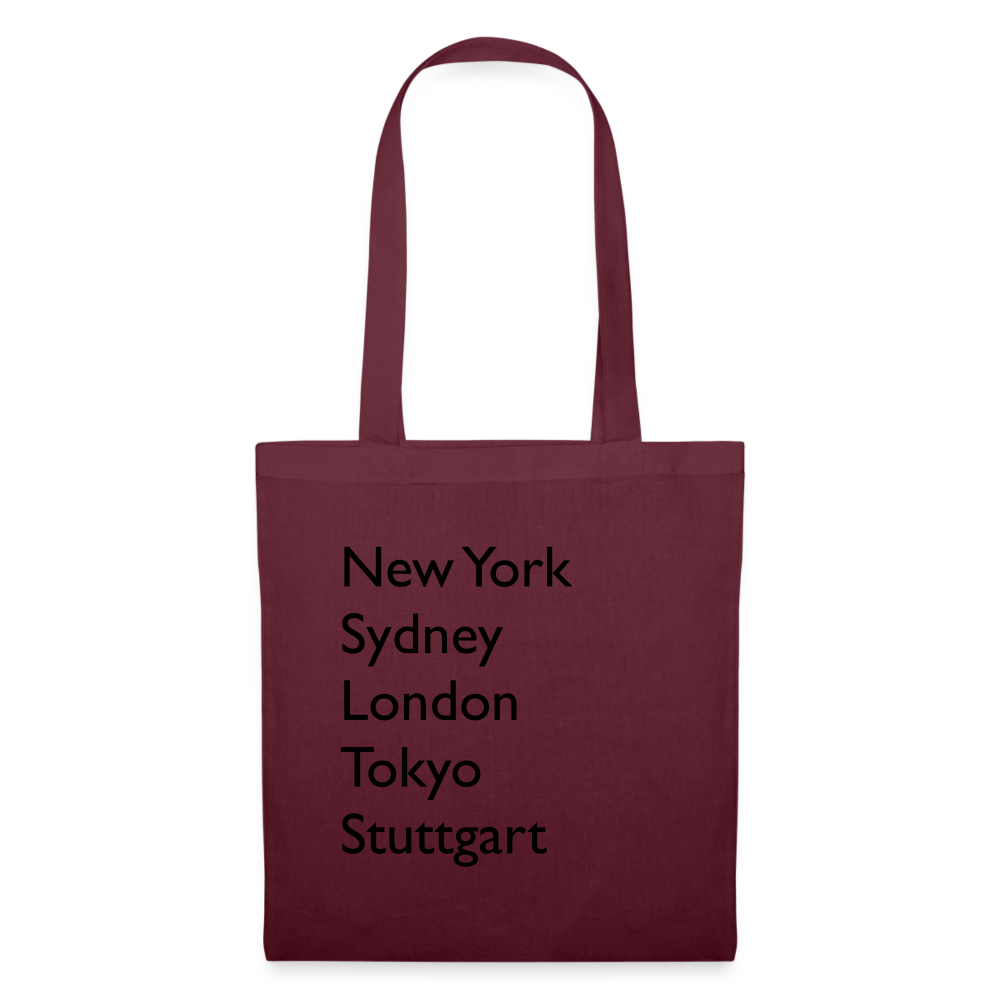 Tote Bag Stuttgart "Metropolen" - Burgunderrot