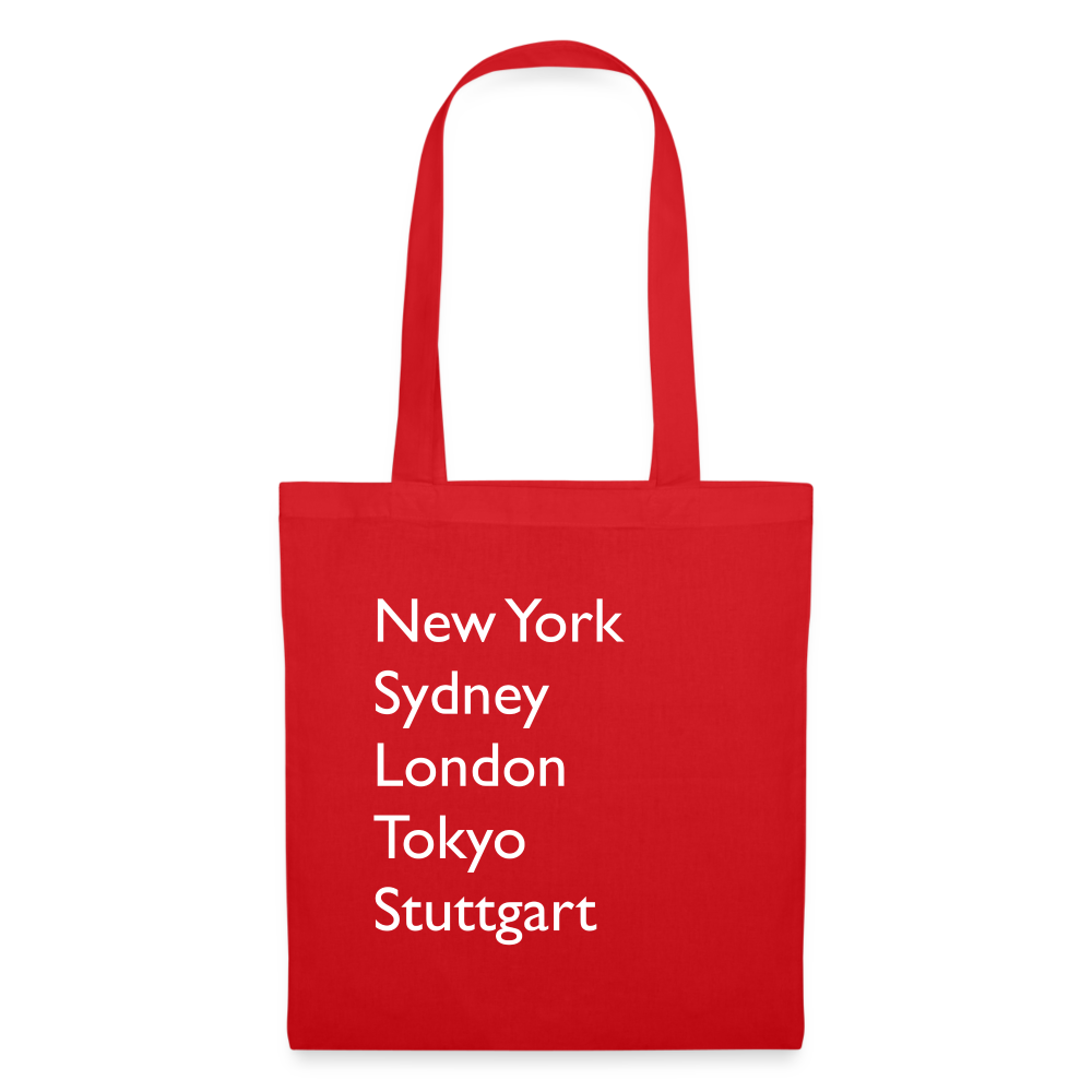 Tote Bag Stuttgart "Metropolen" - Rot