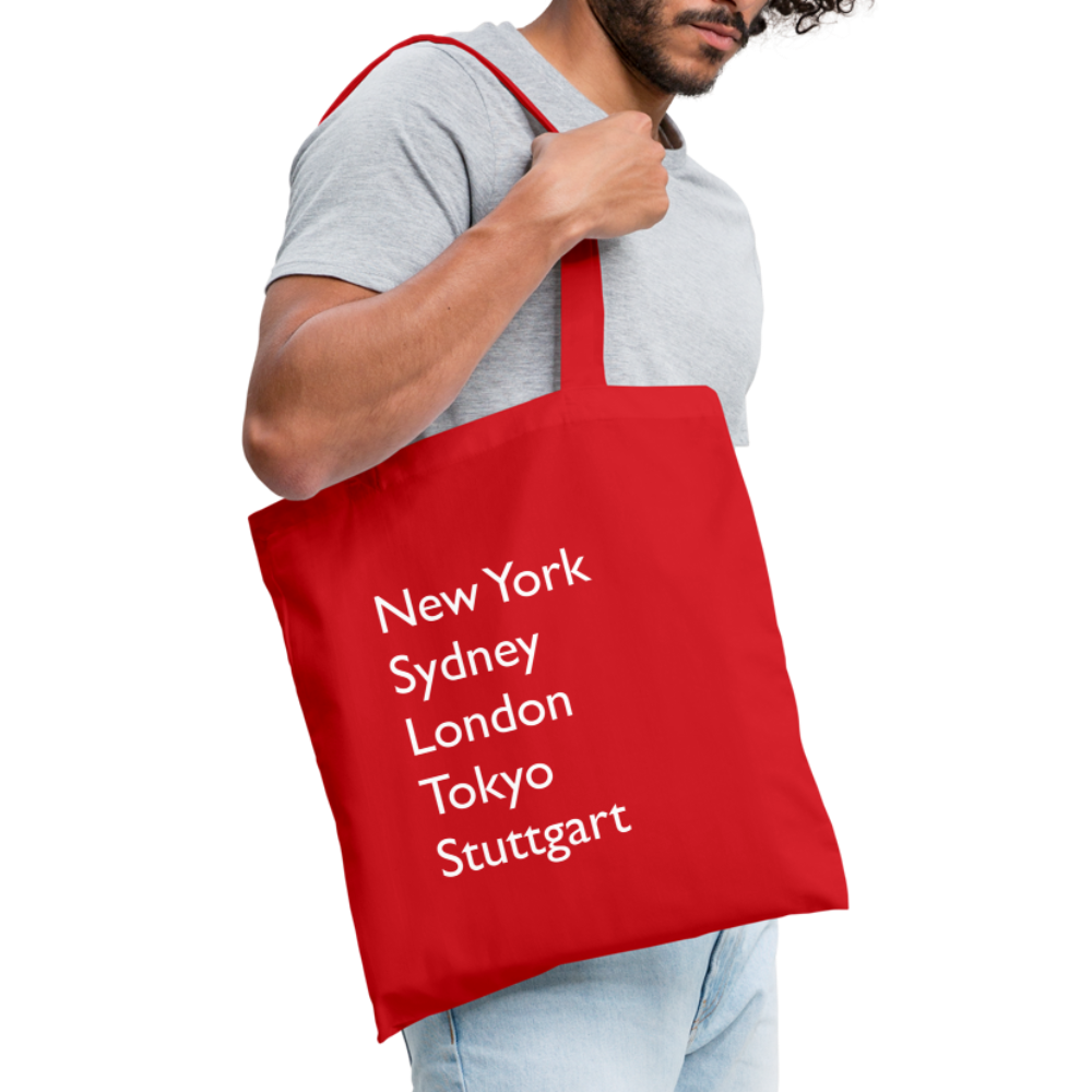 Tote Bag Stuttgart "Metropolen" - Rot