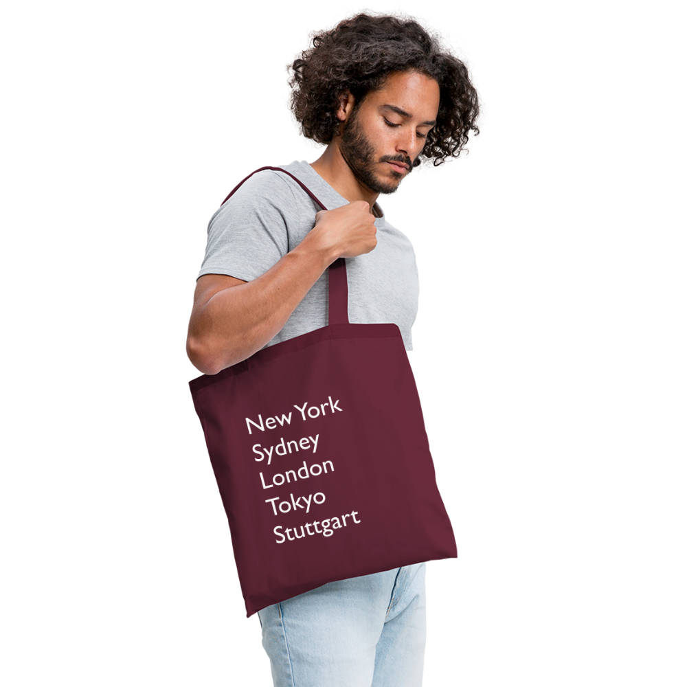 Tote Bag Stuttgart "Metropolen" - Burgunderrot