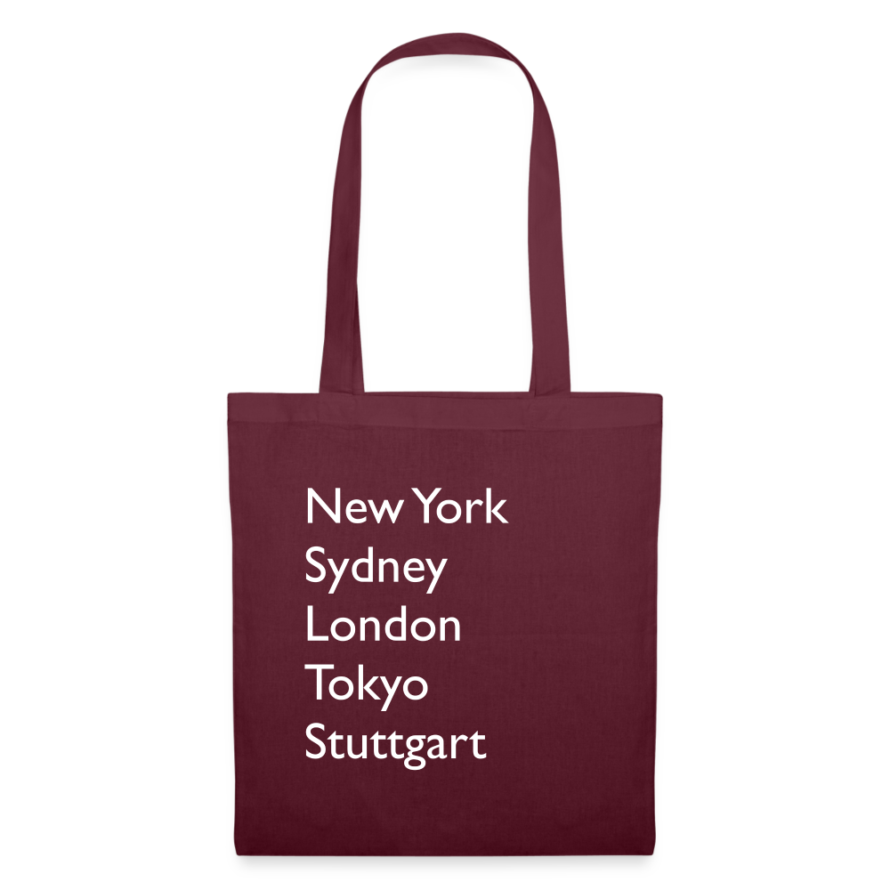 Tote Bag Stuttgart "Metropolen" - Burgunderrot