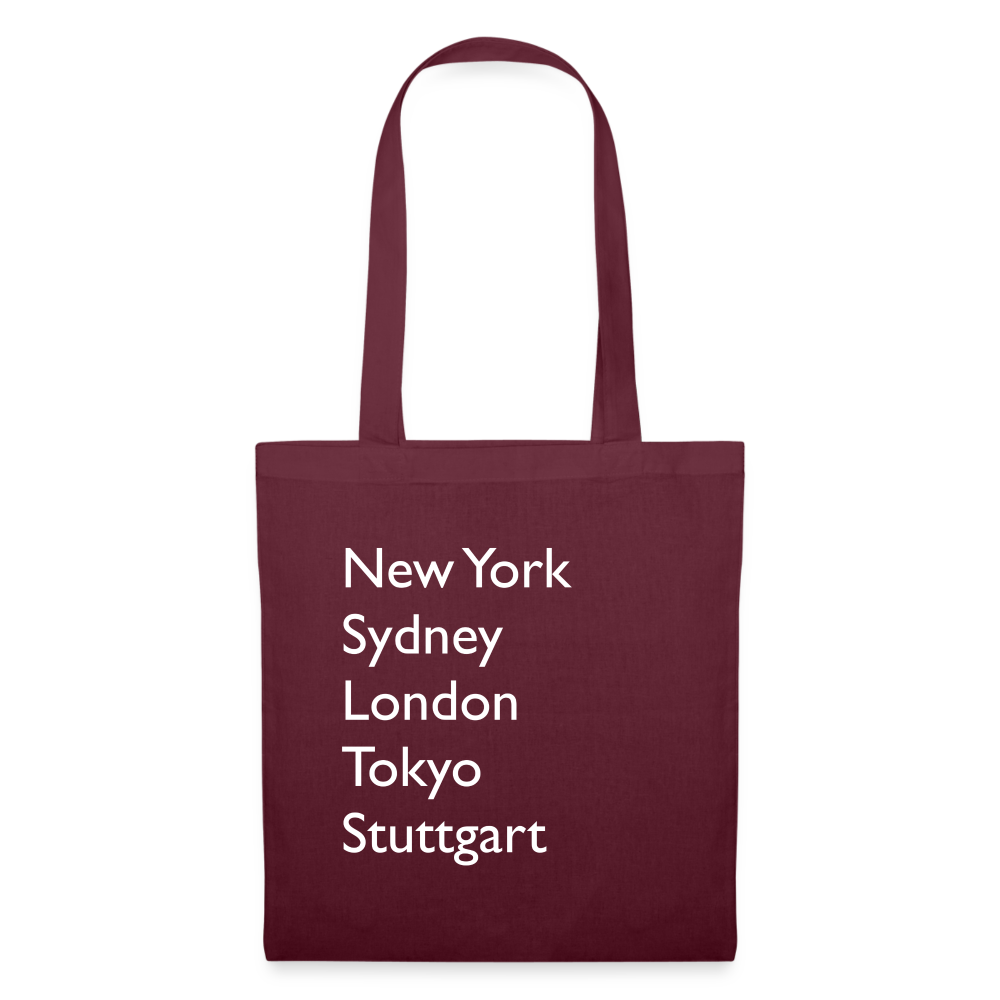 Tote Bag Stuttgart "Metropolen" - Burgunderrot
