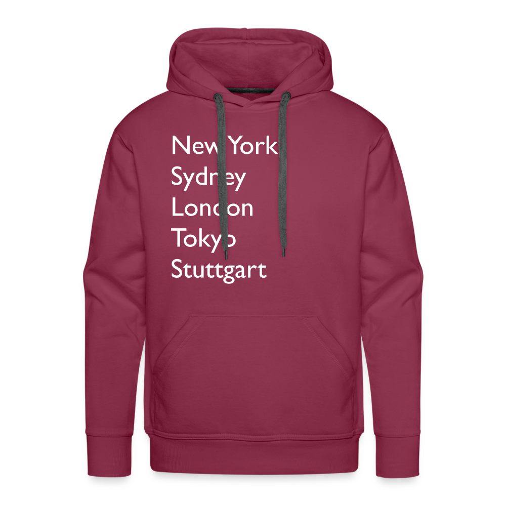 Hoodie Stuttgart "Metropolen Big" Bright Edition - Bordeaux
