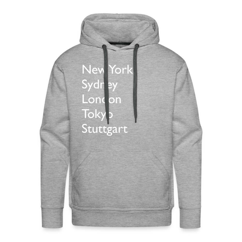 Hoodie Stuttgart "Metropolen Big" Bright Edition - Grau meliert