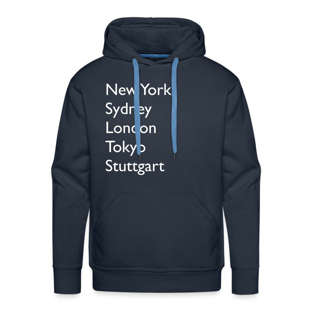 Hoodie Stuttgart "Metropolen Big" Bright Edition - Navy