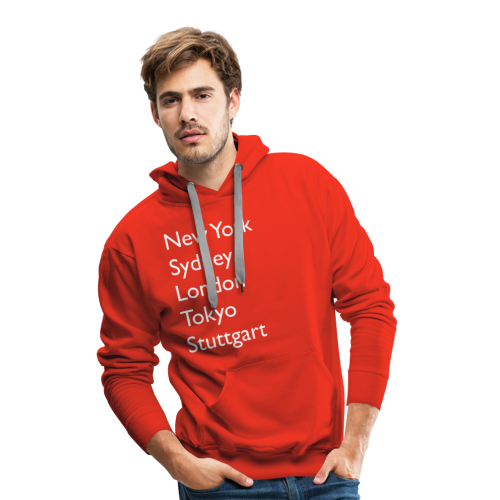 Hoodie Stuttgart "Metropolen Big" Bright Edition - Rot
