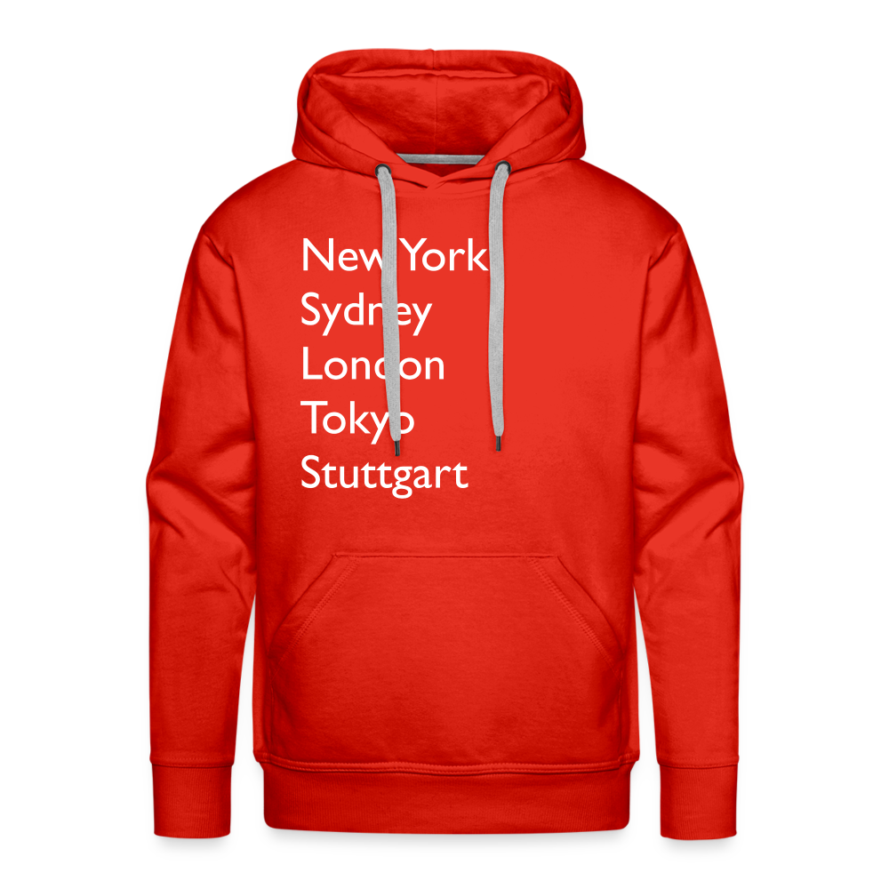 Hoodie Stuttgart "Metropolen Big" Bright Edition - Rot