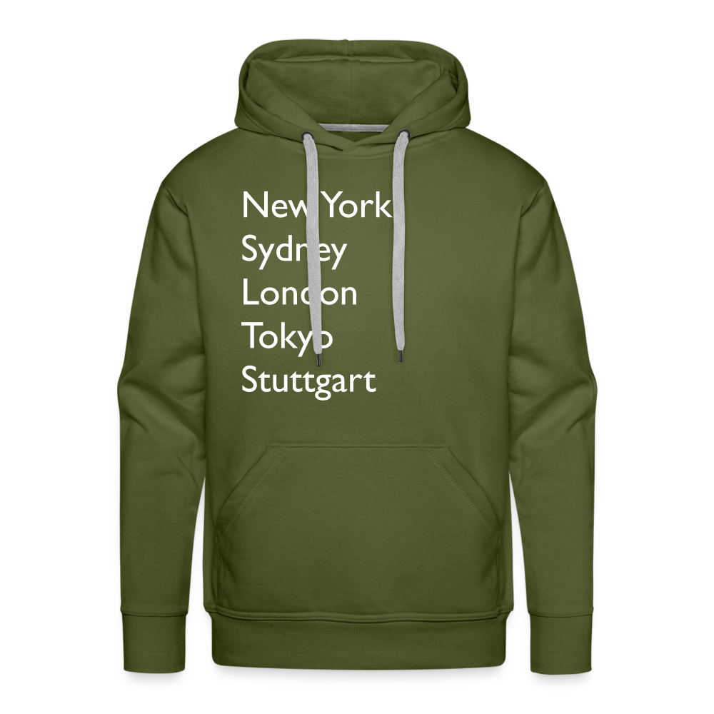 Hoodie Stuttgart "Metropolen Big" Bright Edition - Olivgrün