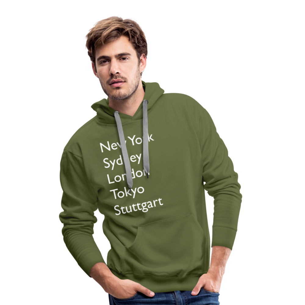 Hoodie Stuttgart "Metropolen Big" Bright Edition - Olivgrün