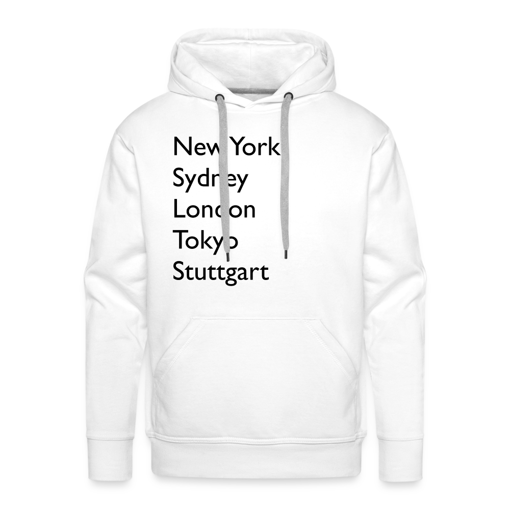 Hoodie Stuttgart "Metropolen Big" Dark Edition - Weiß