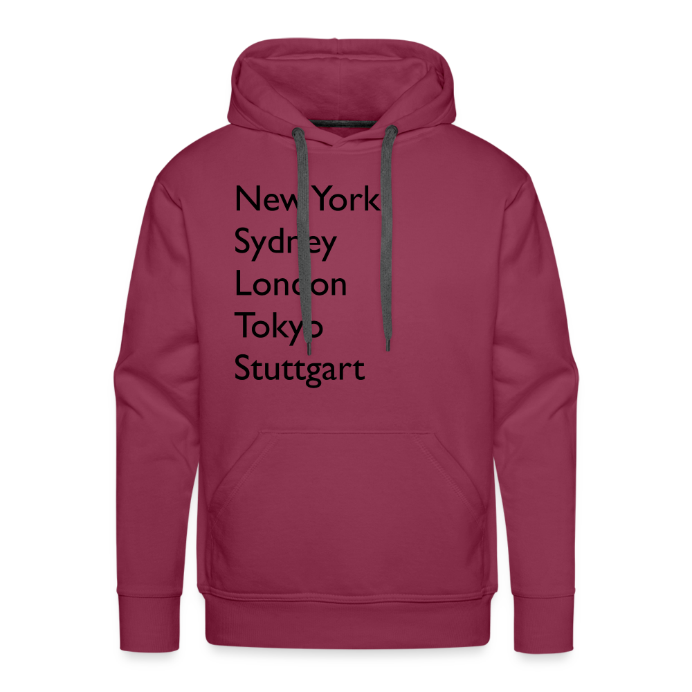 Hoodie Stuttgart "Metropolen Big" Dark Edition - Bordeaux