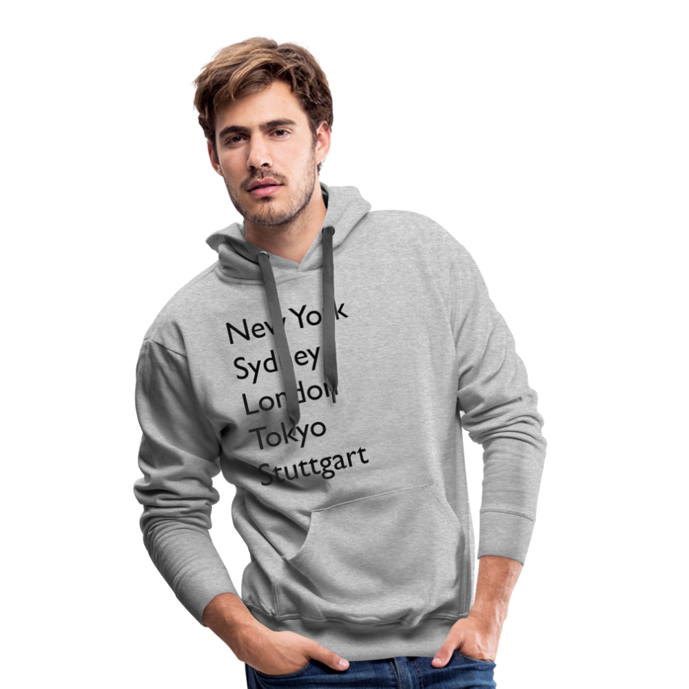 Hoodie Stuttgart "Metropolen Big" Dark Edition - Grau meliert