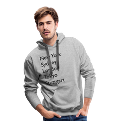Hoodie Stuttgart "Metropolen Big" Dark Edition - Grau meliert