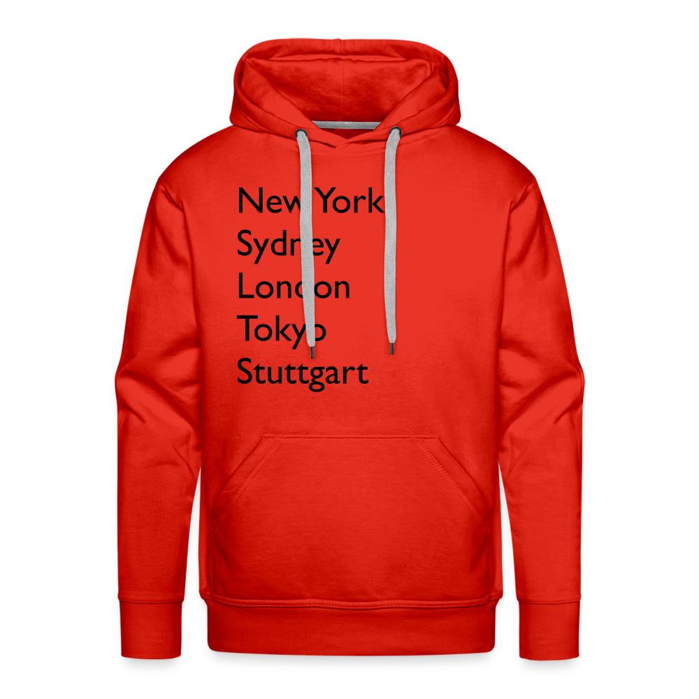 Hoodie Stuttgart "Metropolen Big" Dark Edition - Rot