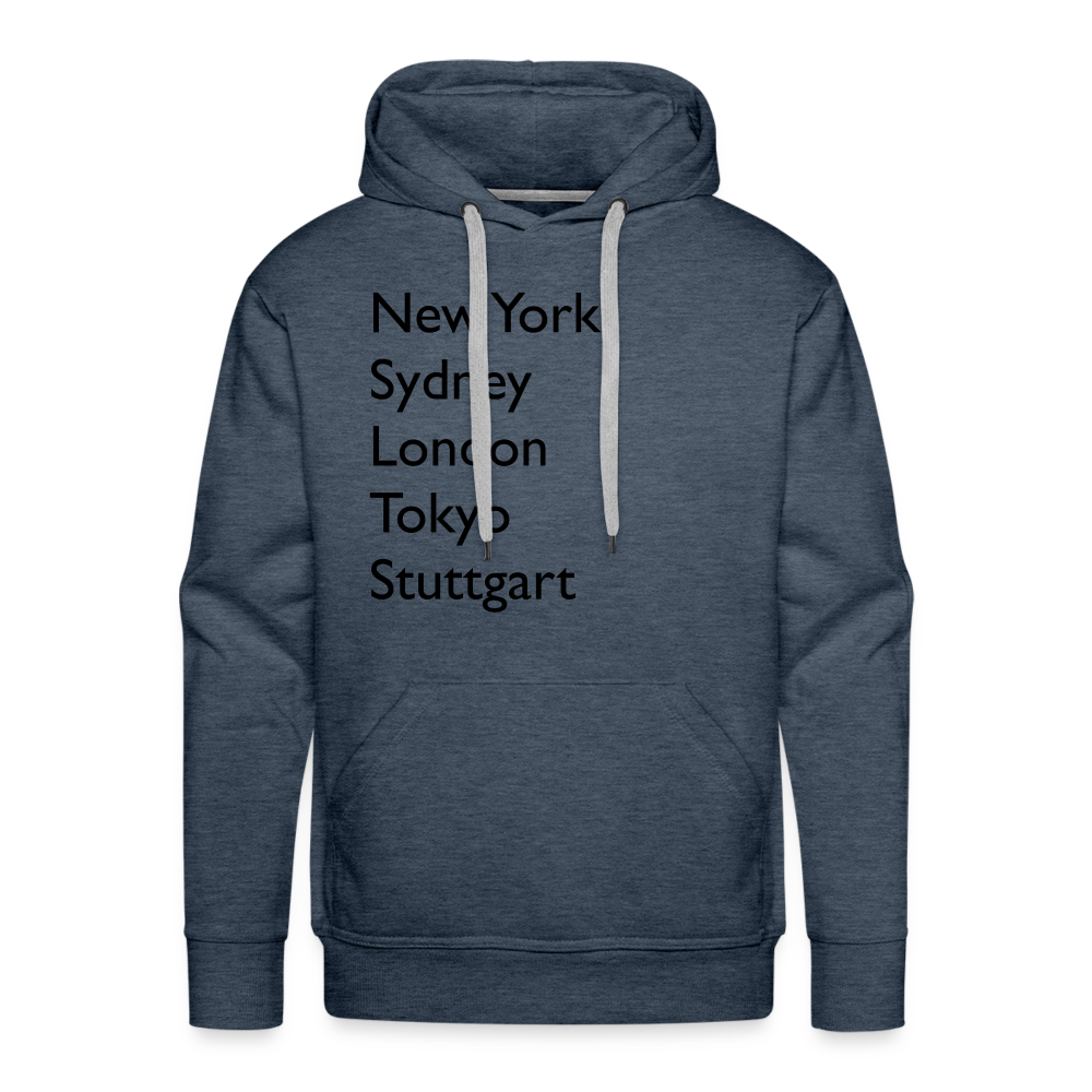 Hoodie Stuttgart "Metropolen Big" Dark Edition - Jeansblau